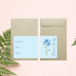 Sticker voor zaadpakket | Flower Seed Packet Label