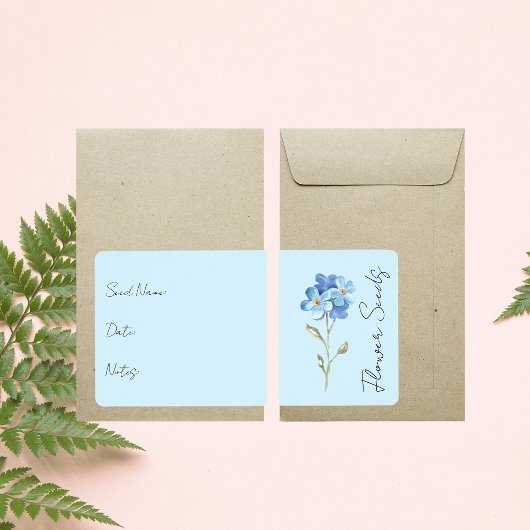 Sticker voor zaadpakket | Flower Seed Packet Label