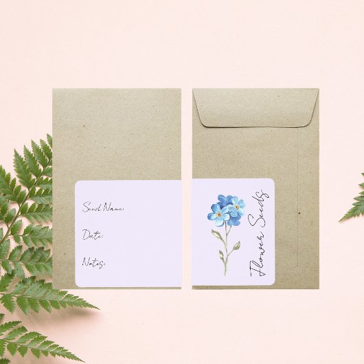 Sticker voor zaadpakket | Flower Seed Packet Label