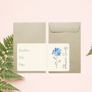 Sticker voor zaadpakket Flower Seed Packet Label