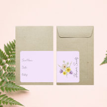 Sticker voor zaadpakket | Flower Seed Packet Label