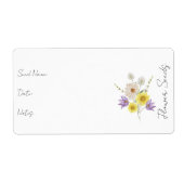 Sticker voor zaadpakket | Flower Seed Packet Label (Voorkant)