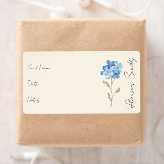 Sticker voor zaadpakket | Flower Seed Packet Label (Insitu)