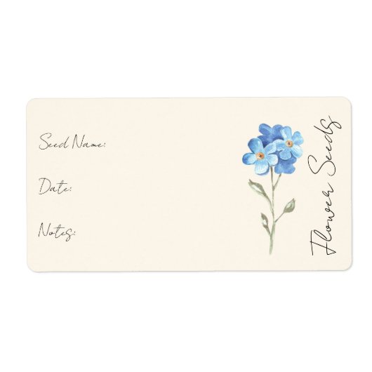 Sticker voor zaadpakket | Flower Seed Packet Label (Voorkant)