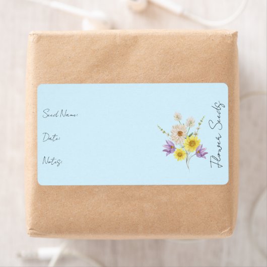 Sticker voor zaadpakket | Flower Seed Packet Label (Insitu)