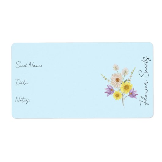 Sticker voor zaadpakket | Flower Seed Packet Label (Voorkant)