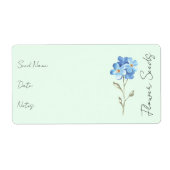 Sticker voor zaadpakket | Flower Seed Packet Label (Voorkant)