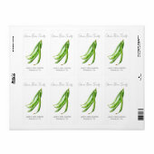 Sticker voor zaadpakket | Groene bonen zaadetiket (Full Sheet)