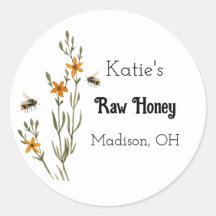 Sticker voor zelfgemaakte honingproducten
