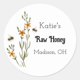 Sticker voor zelfgemaakte honingproducten