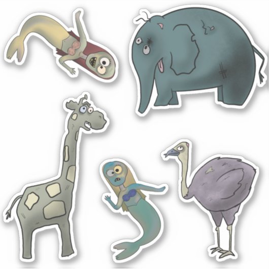 Sticker voor Zombie-wezens (Voorkant)