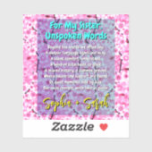 Sticker voor zustergedichten voor haar (Vel)