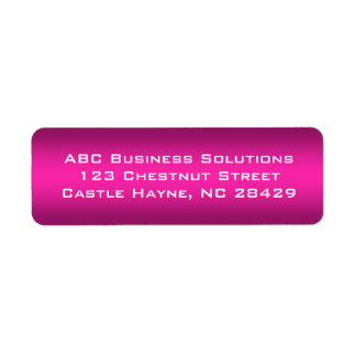 Sticker voor zwart en roze bedrijfsretouradres
