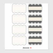 Sticker voor zwarte en witte kant (Vel)
