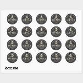 Sticker voor zwarte Logo Baker (Vel)