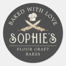 Sticker voor  zwarte Logo Baker