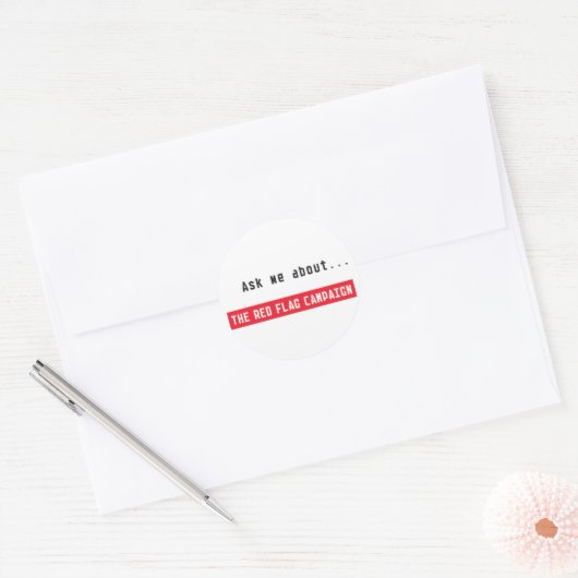 Sticker-vraag me ronde sticker (Envelop)