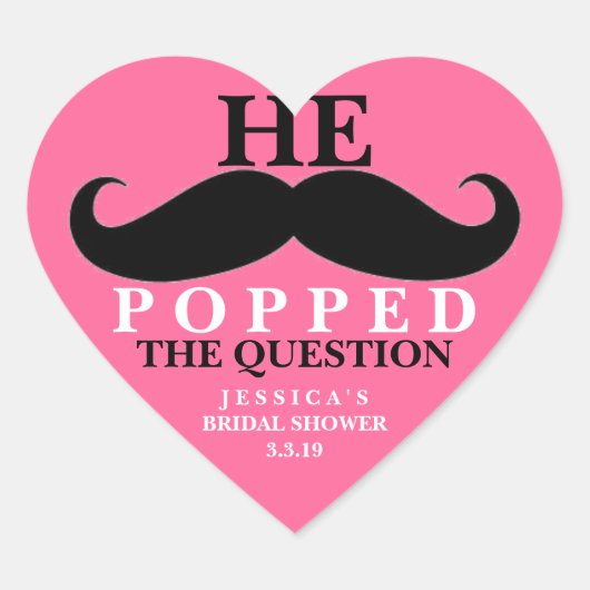 Sticker | Vrijgezellenfeest - Hij Pop de? (Voorkant)