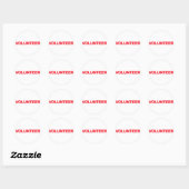 Sticker vrijwilliger (Vel)