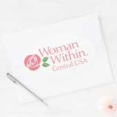 Sticker Vrouw Binnen Centraal (Envelop)