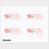 Sticker Vrouw Binnen Centraal (Vel)