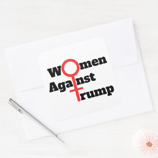 Sticker Vrouwen Tegen Trump (Envelop)