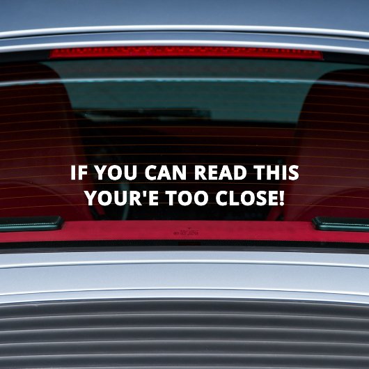 Sticker Waarschuwing Achteropkomer Auto | Grappige