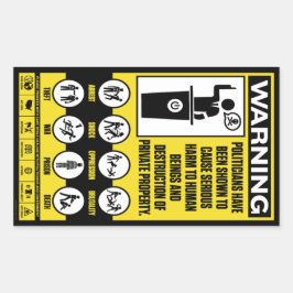 Sticker Waarschuwingsset voor politici