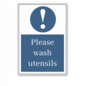 Sticker wasgereedschappen (Voorkant)