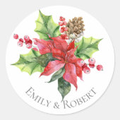 Sticker Waterverf Greenery voor Kerstmis (Voorkant)