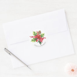 Sticker Waterverf Greenery voor Kerstmis