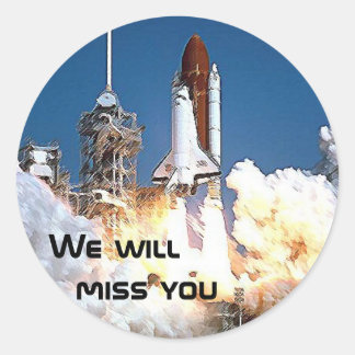 Sticker - We zullen de Space Shuttle 2 missen