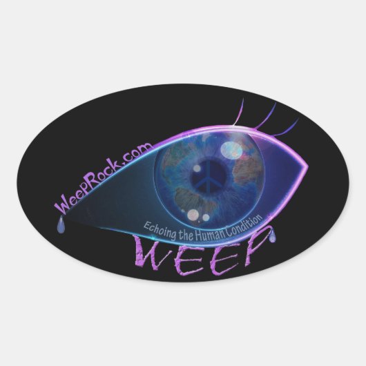 Sticker-WEEP de band logo Ovale Sticker (Voorkant)