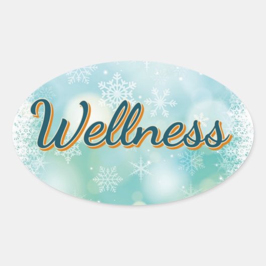 Sticker "Wellness" voor uw goede gezondheid. (Voorkant)