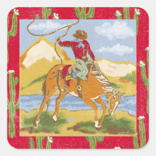 Sticker Westerne Rodeo Cowboy Wild West