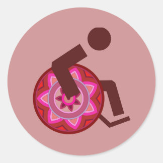 STICKER WHEELCHAIR VERSCHILLENDE MENSEN
