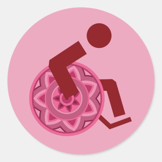 STICKER WHEELCHAIR VERSCHILLENDE MENSEN (Voorkant)