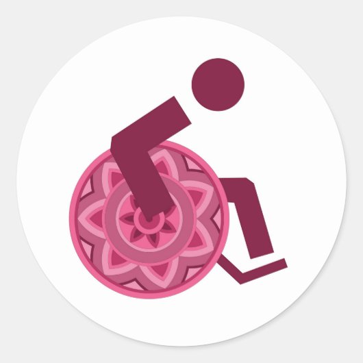 STICKER WHEELCHAIR VERSCHILLENDE MENSEN (Voorkant)