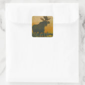 Sticker Wildlife Bull Moose @ Twilight Sundown (Tas)