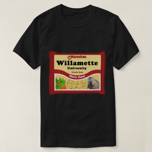 Sticker Willamette University Ramen T-shirt (Design voorkant)