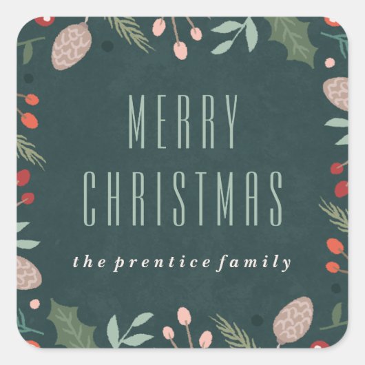 Sticker winterolijven - Blauwgroen (Voorkant)