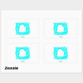 Sticker wintersneeuwhartrechthoek (Vel)