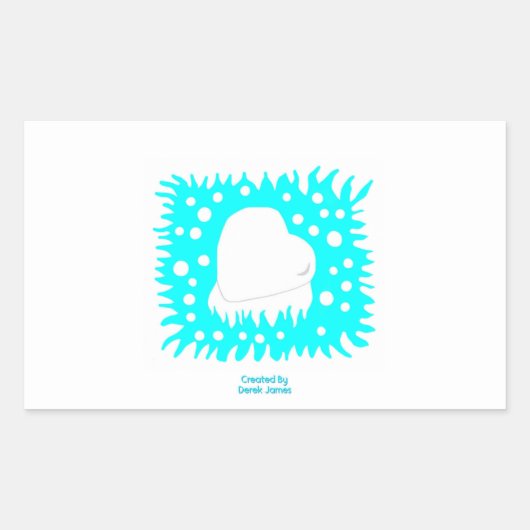 Sticker wintersneeuwhartrechthoek (Voorkant)