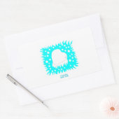 Sticker wintersneeuwhartrechthoek (Envelop)