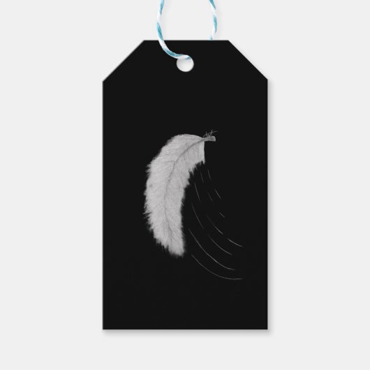 Sticker with feather cadeaulabel (Voorkant)