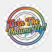 Sticker with feature "Turn the Volume Up" (Voorkant)