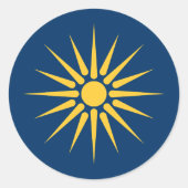 Sticker with Flag of Macedonia, Greece (Voorkant)