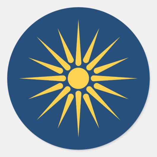 Sticker with Flag of Macedonia, Greece (Voorkant)
