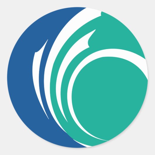 Sticker with Flag of Ottawa, Canada (Voorkant)