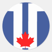 Sticker with Flag of Toronto, Canada (Voorkant)